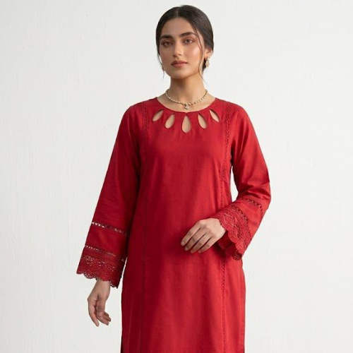 Riwaaje Crimson Red Ready To Wear 2 Piece Suit
