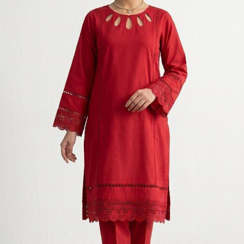 Riwaaje Crimson Red Ready To Wear 2 Piece Suit