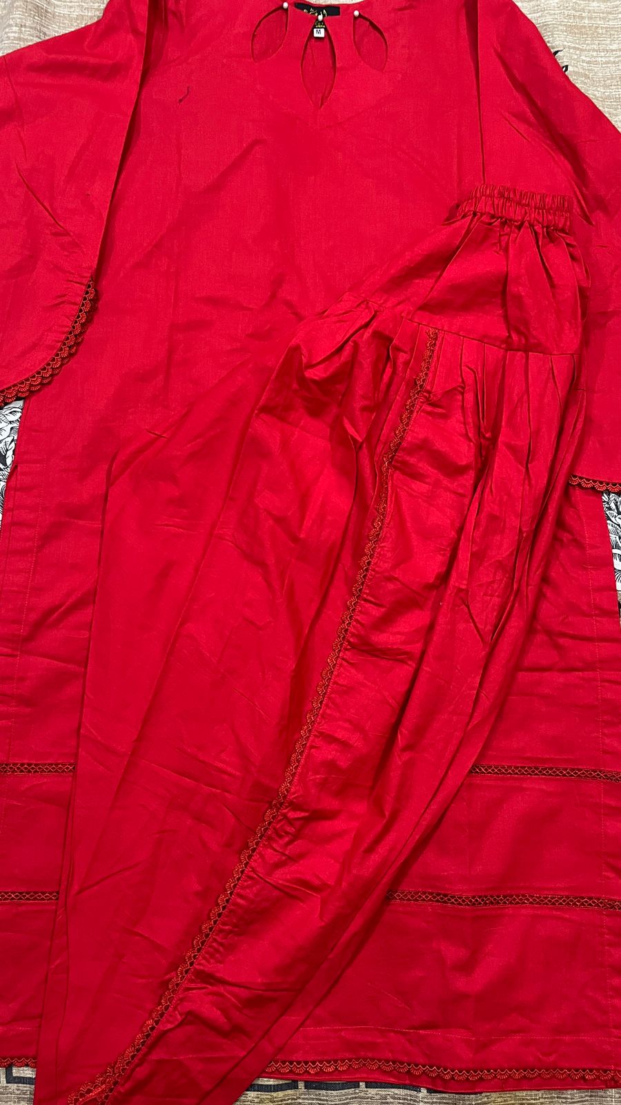 Riwaaje Crimson Red Ready To Wear 2 Piece Suit